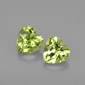  ct natürliche grüner Peridot-Edelsteine, Herzform, VVS-VS