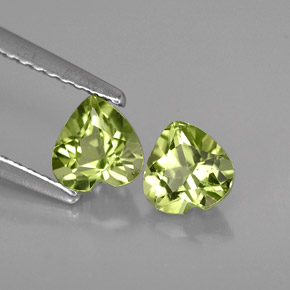  ct natürliche grüner Peridot-Edelsteine, Herzform, VVS-VS