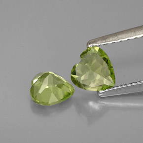  ct natürliche grüner Peridot-Edelsteine, Herzform, VVS-VS