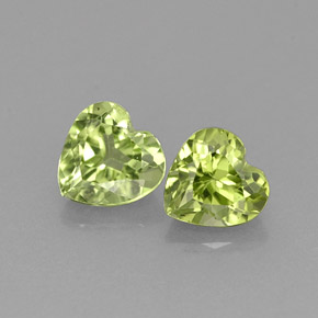  ct natürliche grüner Peridot-Edelsteine, Herzform, VVS-VS