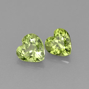  ct natürliche grüner Peridot-Edelsteine, Herzform, VVS-VS