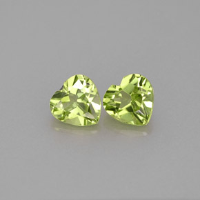  ct natürliche grüner Peridot-Edelsteine, Herzform, VS
