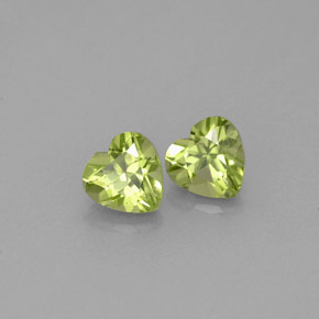 ct natürliche grüner Peridot-Edelsteine, Herzform, VS