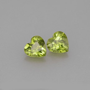  ct natürliche grüner Peridot-Edelsteine, Herzform, VVS-VS