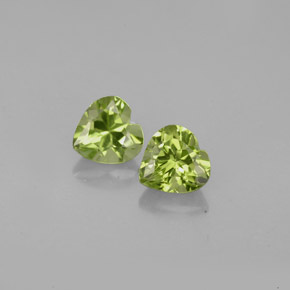  ct natürliche grüner Peridot-Edelsteine, Herzform, VS