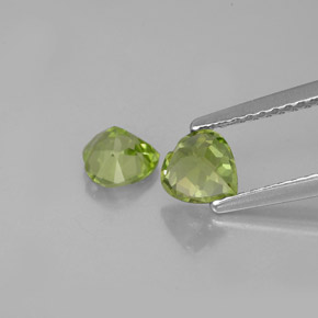  ct natürliche grüner Peridot-Edelsteine, Herzform, VS