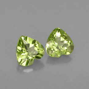  ct natürliche grüner Peridot-Edelsteine, Herzform, VS