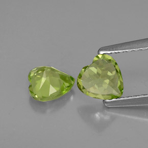  ct natürliche grüner Peridot-Edelsteine, Herzform, VS