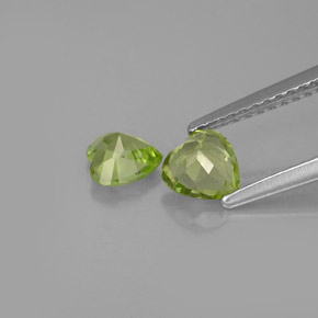  ct natürliche grüner Peridot-Edelsteine, Herzform, VS