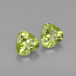  ct natürliche grüner Peridot-Edelsteine, Herzform, VS