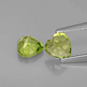  ct natürliche grüner Peridot-Edelsteine, Herzform, VS