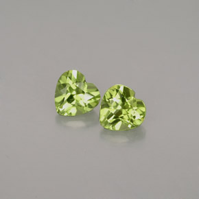  ct natürliche grüner Peridot-Edelsteine, Herzform, VVS-VS