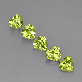  ct natürliche grüner Peridot-Edelsteine, Herzform, VS