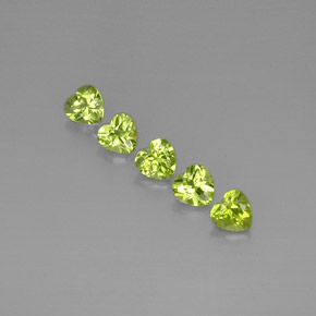  ct natürliche grüner Peridot-Edelsteine, Herzform, VS