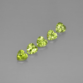  ct natürliche grüner Peridot-Edelsteine, Herzform, VS