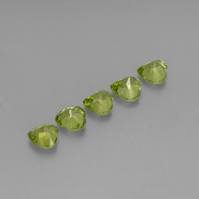  ct natürliche grüner Peridot-Edelsteine, Herzform, VS