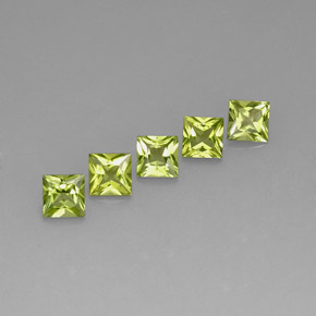  ct natürliche grüner Peridot-Edelsteine, Quadrat, VS