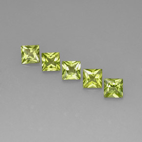  ct natürliche grüner Peridot-Edelsteine, Quadrat, VS