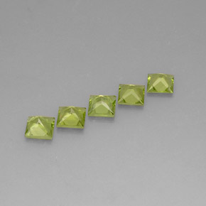  ct natürliche grüner Peridot-Edelsteine, Quadrat, VS
