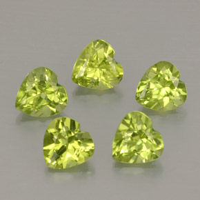  ct natürliche grüner Peridot-Edelsteine, Herzform, VS