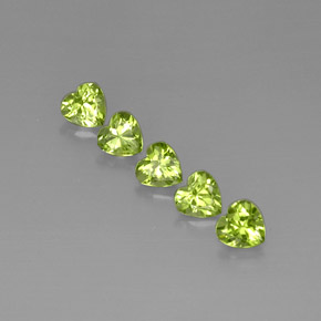  ct natürliche grüner Peridot-Edelsteine, Herzform, VS