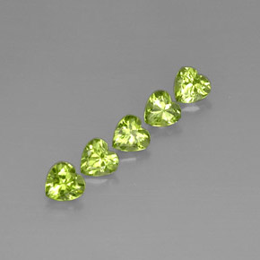  ct natürliche grüner Peridot-Edelsteine, Herzform, VS