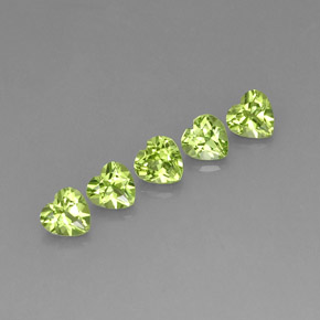  ct natürliche grüner Peridot-Edelsteine, Herzform, VS