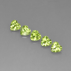  ct natürliche grüner Peridot-Edelsteine, Herzform, VS