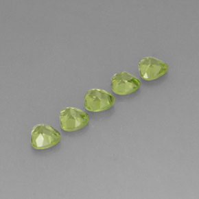  ct natürliche grüner Peridot-Edelsteine, Herzform, VS