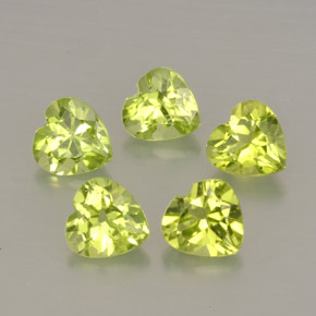  ct natürliche grüner Peridot-Edelsteine, Herzform, VS