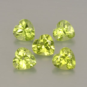 ct natürliche grüner Peridot-Edelsteine, Herzform, VS