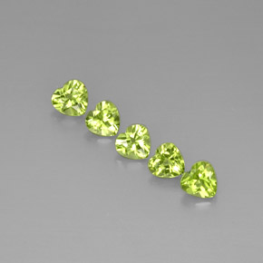  ct natürliche grüner Peridot-Edelsteine, Herzform, VS