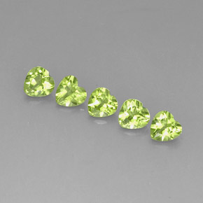  ct natürliche grüner Peridot-Edelsteine, Herzform, VS