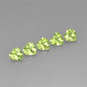  ct natürliche grüner Peridot-Edelsteine, Herzform, VS