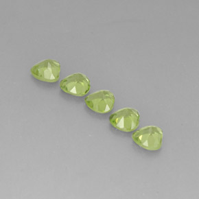  ct natürliche grüner Peridot-Edelsteine, Herzform, VS