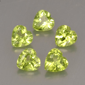  ct natürliche grüner Peridot-Edelsteine, Herzform, VS