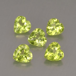  ct natürliche grüner Peridot-Edelsteine, Herzform, VS