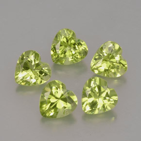  ct natürliche grüner Peridot-Edelsteine, Herzform, VVS-VS