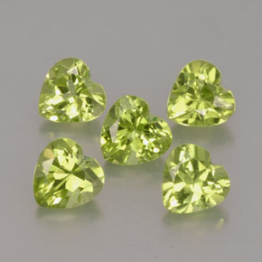  ct natürliche grüner Peridot-Edelsteine, Herzform, VVS-VS