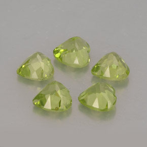 ct natürliche grüner Peridot-Edelsteine, Herzform, VVS-VS