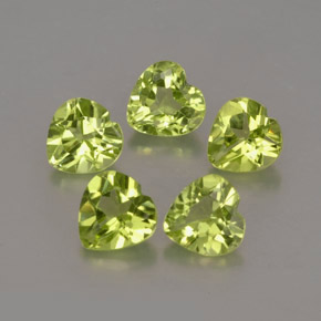  ct natürliche grüner Peridot-Edelsteine, Herzform, VVS-VS
