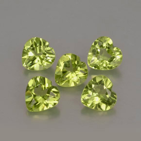  ct natürliche grüner Peridot-Edelsteine, Herzform, VVS-VS