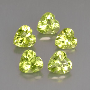  ct natürliche grüner Peridot-Edelsteine, Herzform, VVS-VS