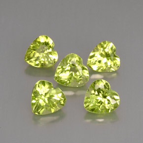  ct natürliche grüner Peridot-Edelsteine, Herzform, VVS-VS