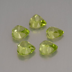  ct natürliche grüner Peridot-Edelsteine, Herzform, VVS-VS