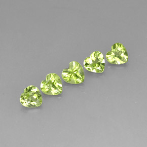  ct natürliche grüner Peridot-Edelsteine, Herzform, VS