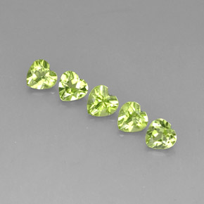  ct natürliche grüner Peridot-Edelsteine, Herzform, VS