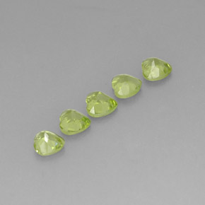  ct natürliche grüner Peridot-Edelsteine, Herzform, VS