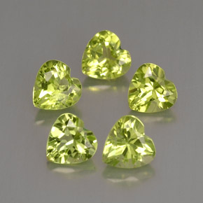  ct natürliche grüner Peridot-Edelsteine, Herzform, VVS-VS