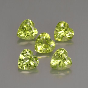  ct natürliche grüner Peridot-Edelsteine, Herzform, VVS-VS